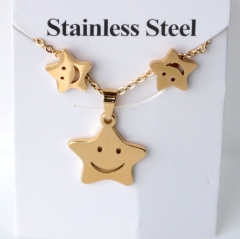 Stainless steel jewelry Earrings and necklaces set Wholesale