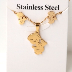 Stainless steel jewelry Earrings and necklaces set Wholesale
