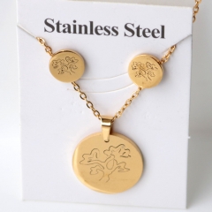 Stainless steel jewelry Earrings and necklaces set Wholesale