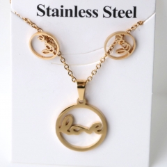 Stainless steel jewelry Earrings and necklaces set Wholesale