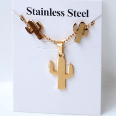 Stainless steel jewelry Earrings and necklaces set Wholesale
