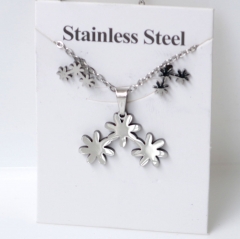Stainless steel jewelry Earrings and necklaces set Wholesale