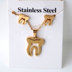 Stainless steel jewelry Earrings and necklaces set Wholesale