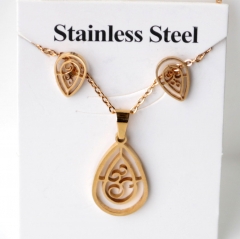 Stainless steel jewelry Earrings and necklaces set Wholesale