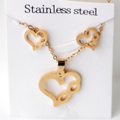 Stainless steel jewelry Earrings and necklaces set Wholesale