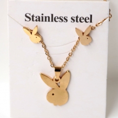 Stainless steel jewelry Earrings and necklaces set Wholesale