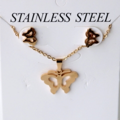 Stainless steel jewelry Earrings and necklaces set Wholesale