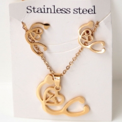 Stainless steel jewelry Earrings and necklaces set Wholesale