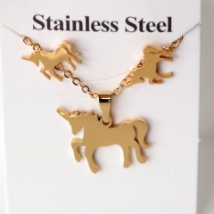 Stainless steel jewelry Earrings and necklaces set Wholesale