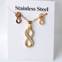 Stainless steel jewelry Earrings and necklaces set Wholesale