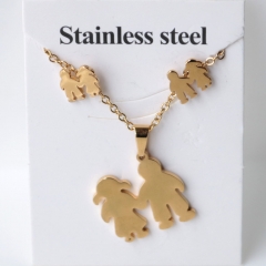 Stainless steel jewelry Earrings and necklaces set Wholesale