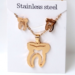 Stainless steel jewelry Earrings and necklaces set Wholesale