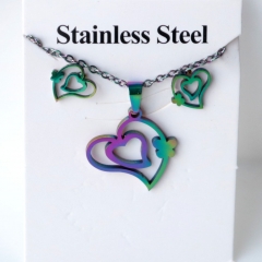 Stainless steel jewelry Earrings and necklaces set Wholesale