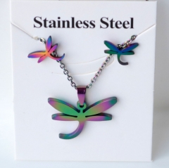 Stainless steel jewelry Earrings and necklaces set Wholesale