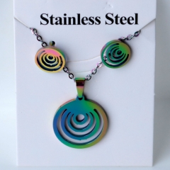 Stainless steel jewelry Earrings and necklaces set Wholesale