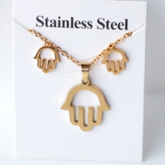 Stainless steel jewelry Earrings and necklaces set Wholesale