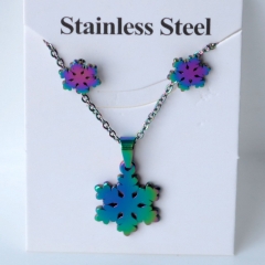 Stainless steel jewelry Earrings and necklaces set Wholesale