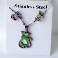Stainless steel jewelry Earrings and necklaces set Wholesale