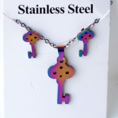 Stainless steel jewelry Earrings and necklaces set Wholesale