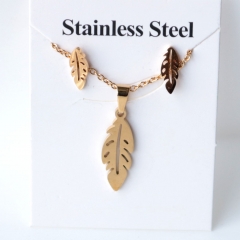 Stainless steel jewelry Earrings and necklaces set Wholesale