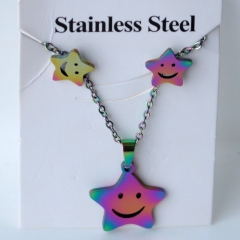 Stainless steel jewelry Earrings and necklaces set Wholesale