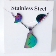 Stainless steel jewelry Earrings and necklaces set Wholesale