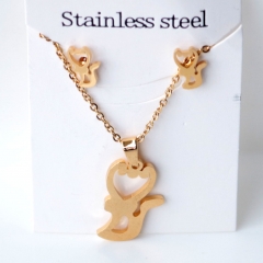 Stainless steel jewelry Earrings and necklaces set Wholesale