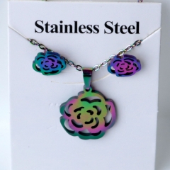 Stainless steel jewelry Earrings and necklaces set Wholesale