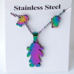 Stainless steel jewelry Earrings and necklaces set Wholesale