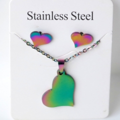 Stainless steel jewelry Earrings and necklaces set Wholesale