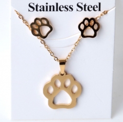 Stainless steel jewelry Earrings and necklaces set Wholesale