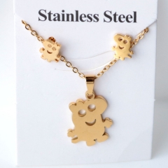 Stainless steel jewelry Earrings and necklaces set Wholesale