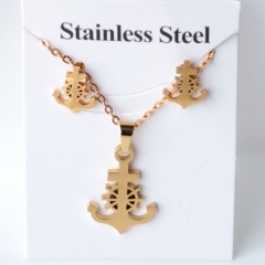 Stainless steel jewelry Earrings and necklaces set Wholesale
