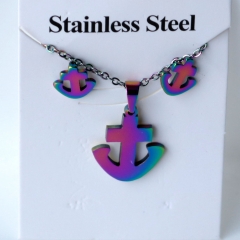 Stainless steel jewelry Earrings and necklaces set Wholesale