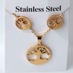 Stainless steel jewelry Earrings and necklaces set Wholesale