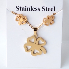 Stainless steel jewelry Earrings and necklaces set Wholesale