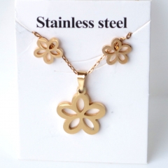 Stainless steel jewelry Earrings and necklaces set Wholesale