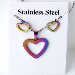 Stainless steel jewelry Earrings and necklaces set Wholesale