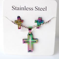 Stainless steel jewelry Earrings and necklaces set Wholesale