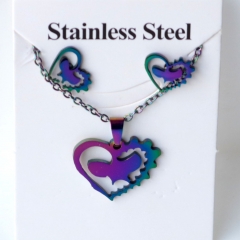 Stainless steel jewelry Earrings and necklaces set Wholesale