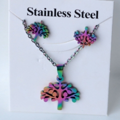 Stainless steel jewelry Earrings and necklaces set Wholesale