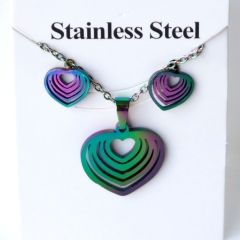 Stainless steel jewelry Earrings and necklaces set Wholesale
