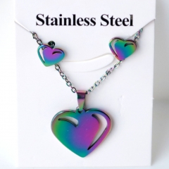 Stainless steel jewelry Earrings and necklaces set Wholesale