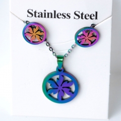 Stainless steel jewelry Earrings and necklaces set Wholesale