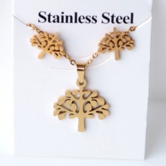 Stainless steel jewelry Earrings and necklaces set Wholesale