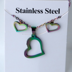 Stainless steel jewelry Earrings and necklaces set Wholesale