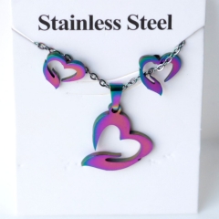 Stainless steel jewelry Earrings and necklaces set Wholesale