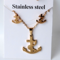 Stainless steel jewelry Earrings and necklaces set Wholesale