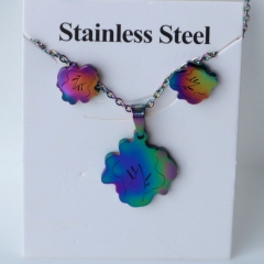 Stainless steel jewelry Earrings and necklaces set Wholesale