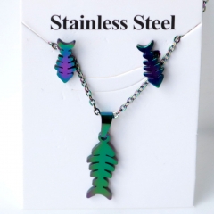 Stainless steel jewelry Earrings and necklaces set Wholesale